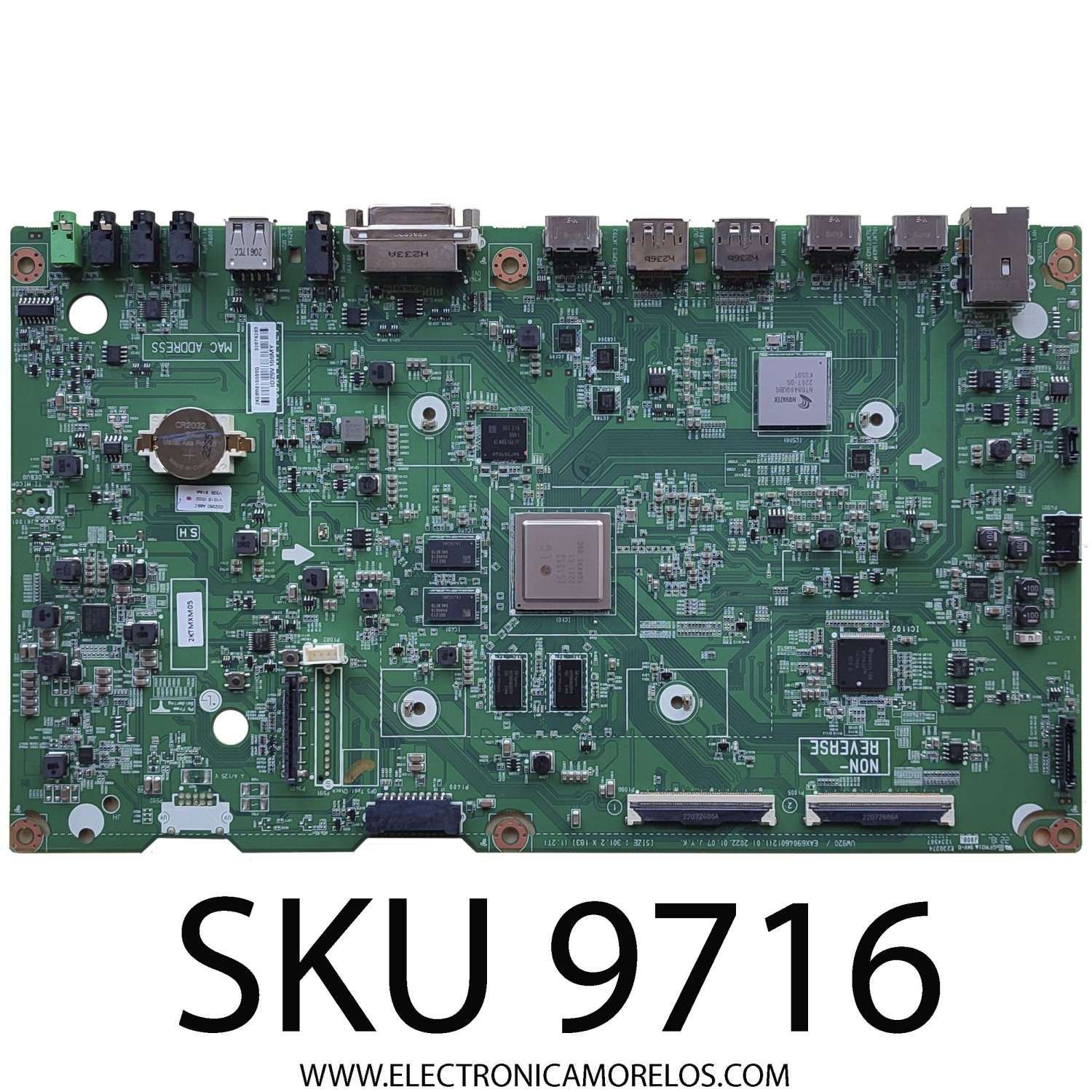 MAIN PARA TV LG / NUMERO DE PARTE EBR32076203 / EAX69046012 / EAX69046012(1.0) / 2KEBR010000Q / MODELO 43UH5F-HJ / 43UH5F-HJ.UFBNLTF
